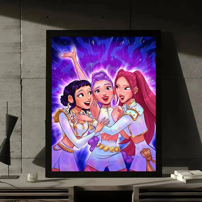 Movie KPop Demon Hunters Poster Gallery Prints Self Adhesive Home Decor Decoration Wall Decals Living Room Sticker Shop1105114049 Store