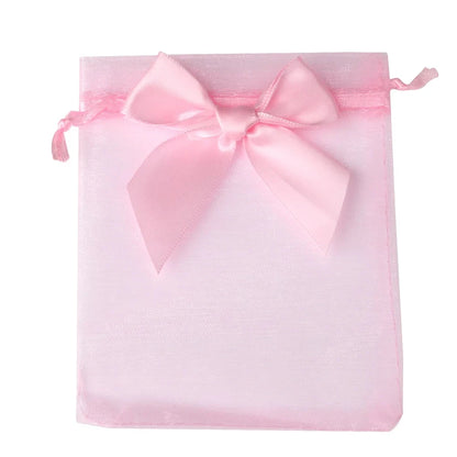 10/20/50pcs/lot New Organza Gift Bag Bowknot Christmas Party Wedding Candy Bags Exquisite Jewelry Packing Drawstring Pouch Organzabag Store Store