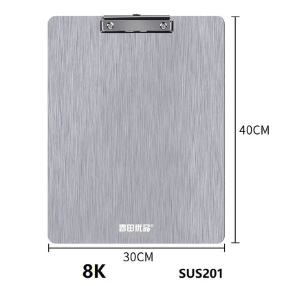 Clip Board Stainless Steel Writing Pad Folder Paper Office Supplies Organizer Clipboard Storage Box Document Pad Paper Holder Shop1103467202 Store