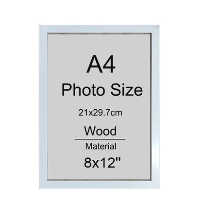 1/2/3/6PCS 8x12inch Wood Photo Frame A4 Black White Brown Certificates Frame family Picture Frame Home Decor Poster Frame Verynice0911 Store