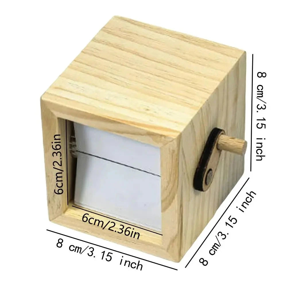 Luminous Hand Crank Photo Flip Book Frame Hand Motion 8/16 Photos DIY Wooden Rotating Picture Album Easy To Install Shop1104924695 Store