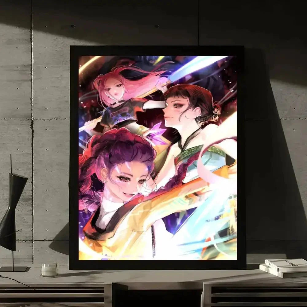 Movie KPop Demon Hunters Poster Gallery Prints Self Adhesive Home Decor Decoration Wall Decals Living Room Sticker Shop1105114049 Store