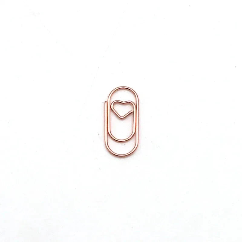 50pcs Mini Love Heart Paper Clips Macaron Color Photo Tickets Holder Binder Clips Notebook Planner Bookmarks Office Supplies Sun4rising Stationery Store