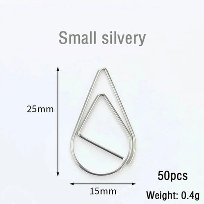 30/50pcs Paper Clip Mini Heart Gold Rose Gold Color Clip Bookmark Binder Office Accessories Paper Binder Clips Patchwork Clip Xianxin Stationery Store