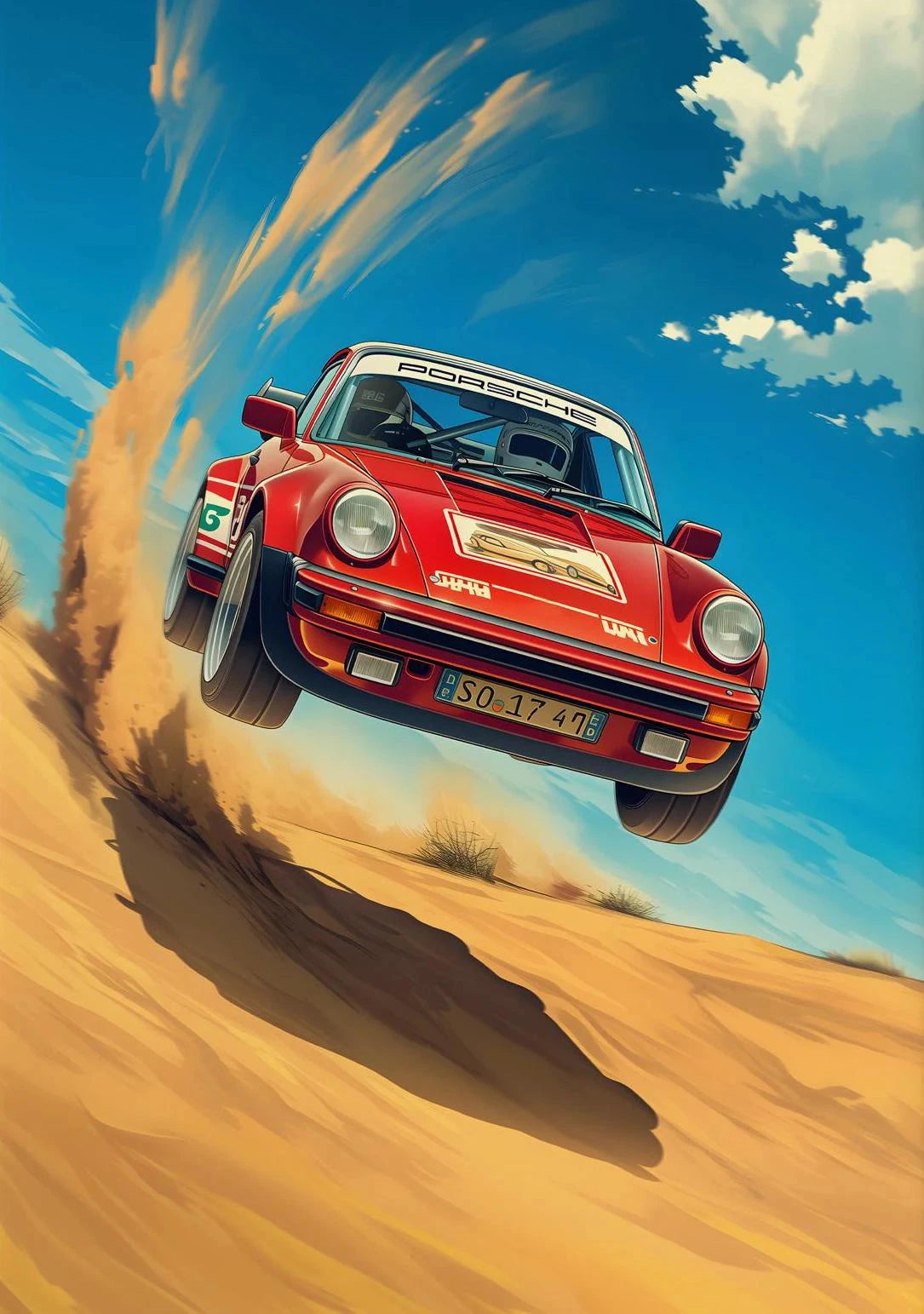 Classic Porsche 911 Alpine Drive Poster Retro Alpine Trip Cartoon Prints Canvas Painting Wall Art Picture Home Living Room Decor Shop1103250243 Store
