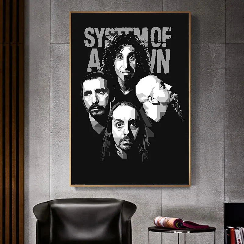 Heavy Metal Band System of A Down Posters Music Album Canvas Painting Wall Art Club Living Room Bedroom Home Office Decor Gift Shop1103333020 Store