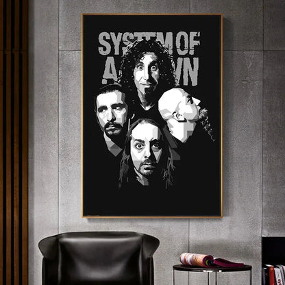 Heavy Metal Band System of A Down Posters Music Album Canvas Painting Wall Art Club Living Room Bedroom Home Office Decor Gift Shop1103333020 Store