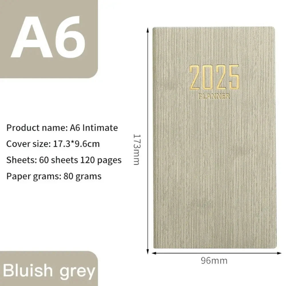 Minimalist A5 2025 Agenda Book with Calendar To Do List A5 Notebook Spanish Morandi Color 2025 Planner Notebook School Office Gadget Store