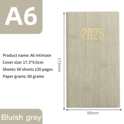 Minimalist A5 2025 Agenda Book with Calendar To Do List A5 Notebook Spanish Morandi Color 2025 Planner Notebook School Office Gadget Store